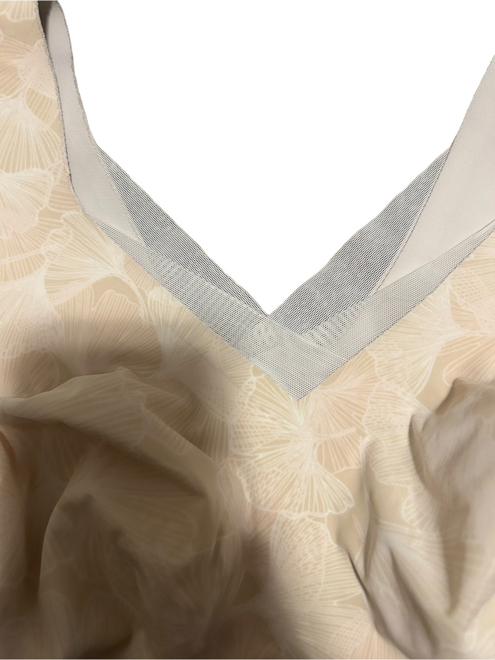 Evelyn & Bobbie Seamless Defy Mesh Bra Champagne Ginko Large - Picture 5 of 9